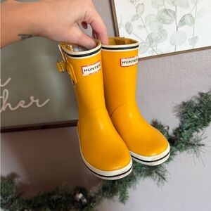 Yellow Hunter boots size 8C US